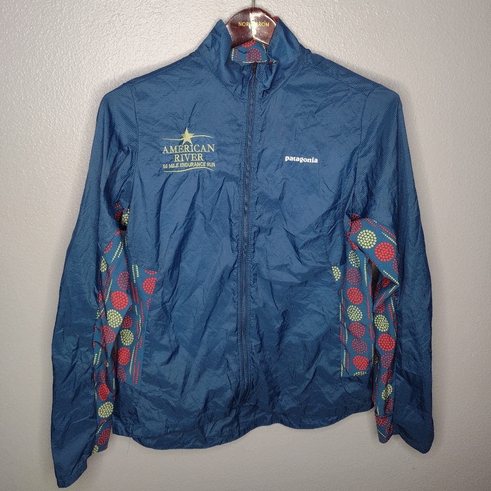 Patagonia Womens Nine Trails Jacket Windbreaker Small American River Run A17